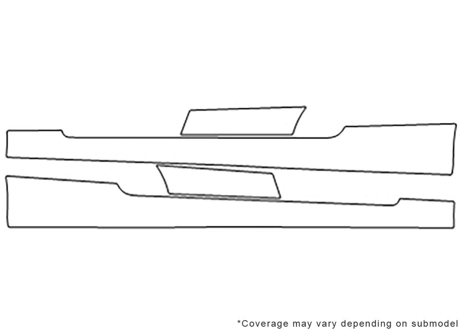e-class 3M Clear Bra Door Cup Precut PPF Diagram