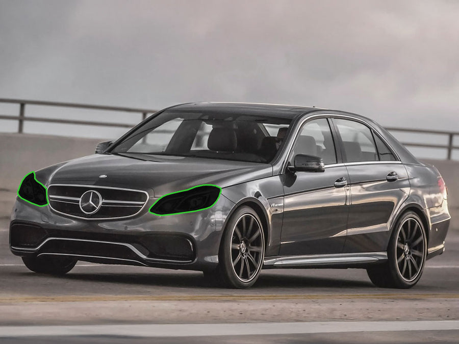 mercedes-benz e-class 2014-2016 (sedan / wagon) Headlight Tint Location
