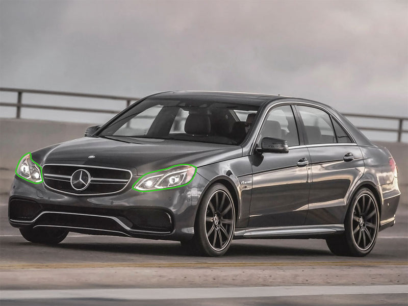 mercedes-benz e-class 2014-2016 (sedan / wagon) Headlight Protection Installation Location