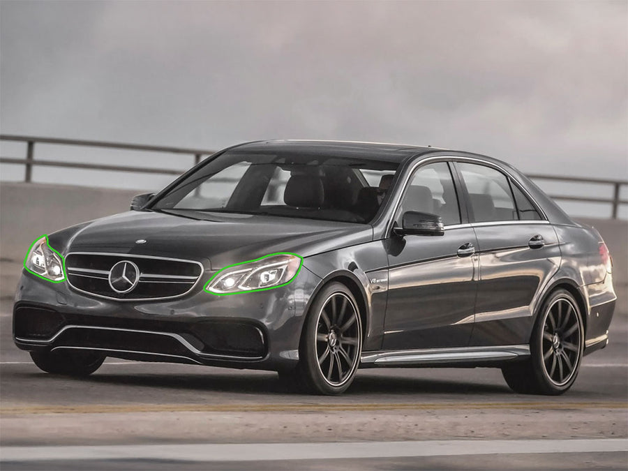 mercedes-benz e-class 2014-2016 (sedan / wagon) Headlight Protection Installation Location