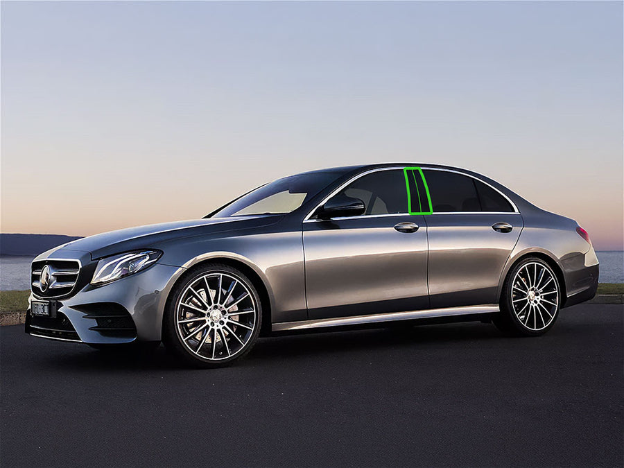 mercedes-benz e-class 2017-2023 (sedan) Pillar Post Trim Installation Location