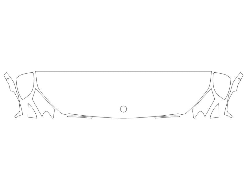 e-class 3M Clear Bra Hood Precut PPF Diagram