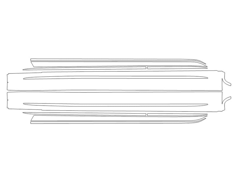 e-class 3M Clear Bra Door Cup Precut PPF Diagram