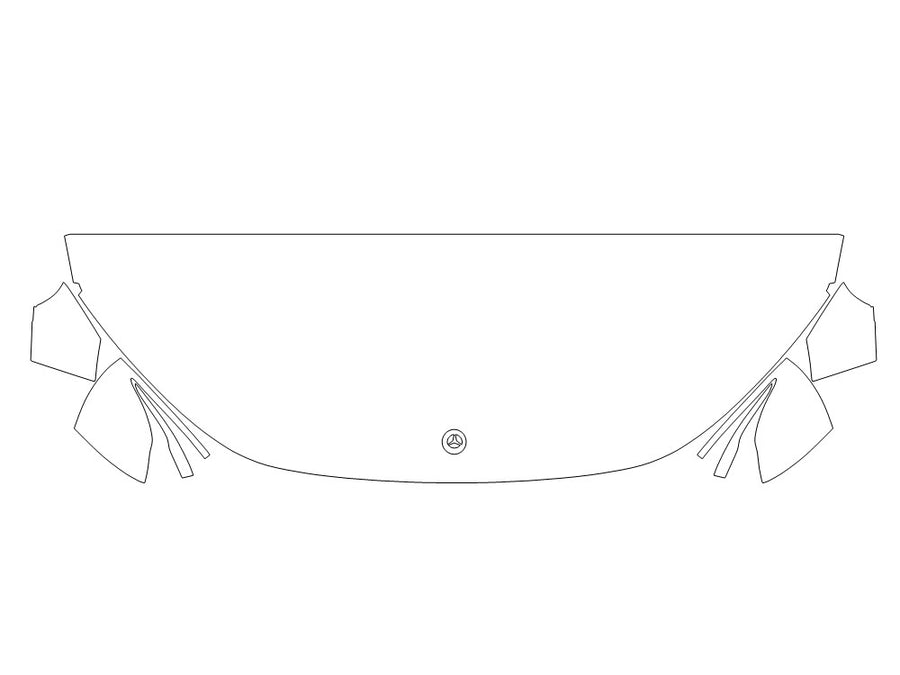 eqe-class Avery Dennison Clear Bra Hood Precut PPF Diagram