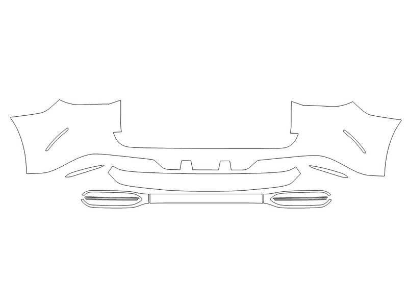 eqe-class 3M Clear Bra Door Cup Precut PPF Diagram