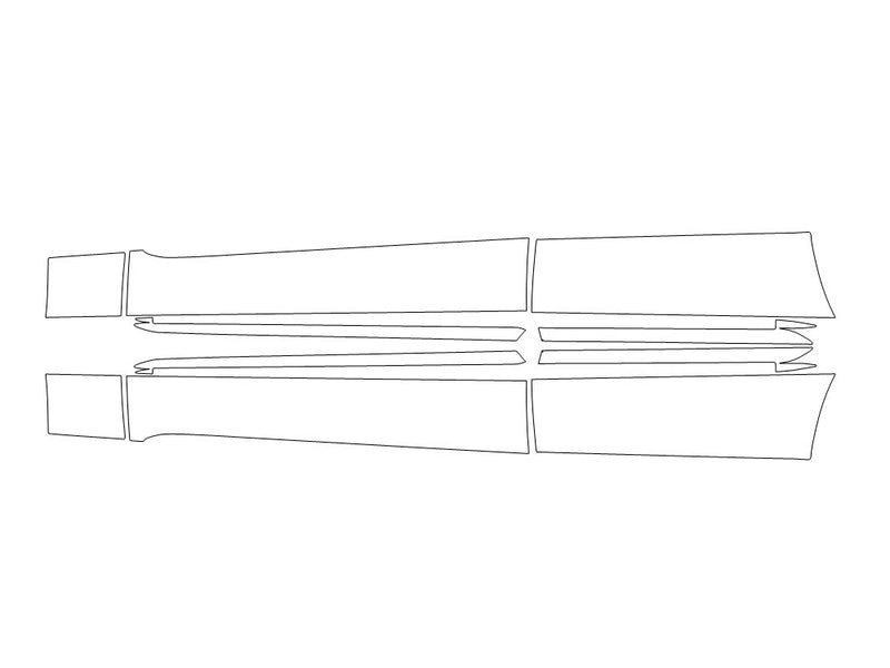 eqe-class 3M Clear Bra Door Cup Precut PPF Diagram