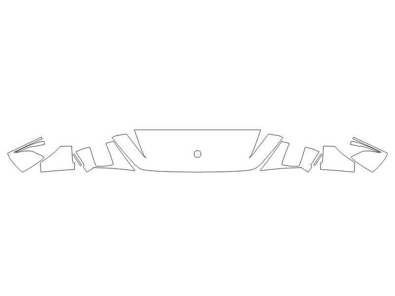 g-class 3M Clear Bra Hood Precut PPF Diagram