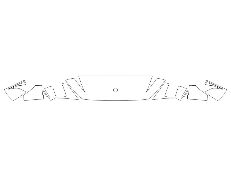 g-class 3M Clear Bra Hood Precut PPF Diagram