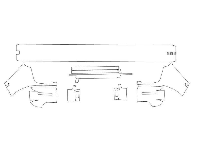 g-class 3M Clear Bra Door Cup Precut PPF Diagram
