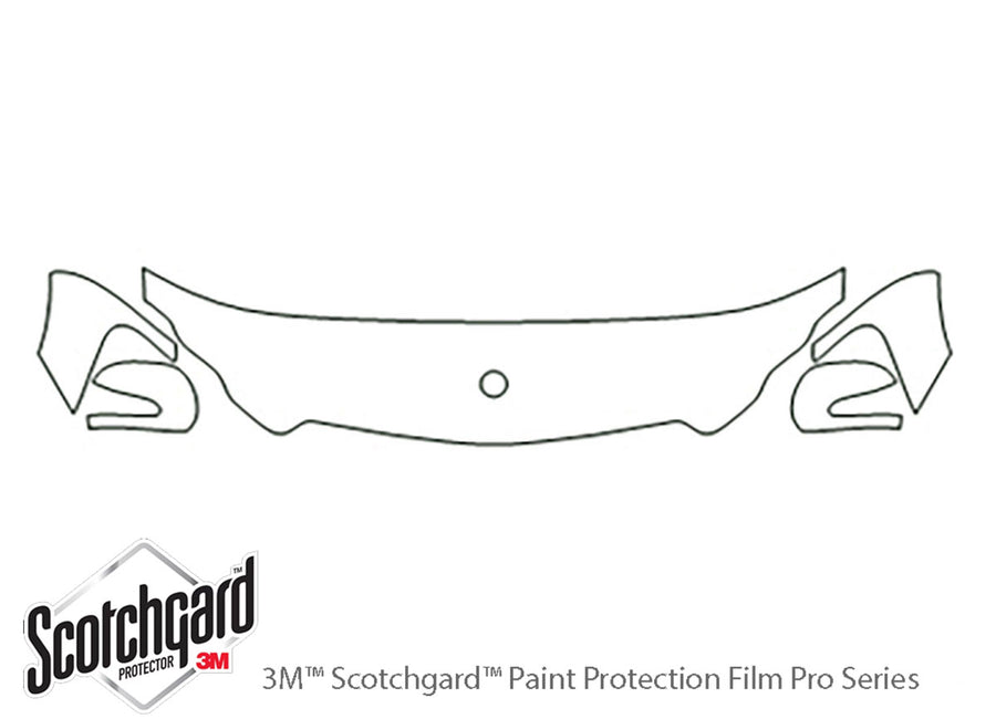 gl-class 3M Clear Bra Hood Precut PPF Diagram