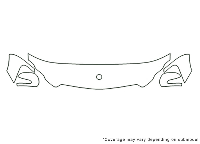 gl-class 3M Clear Bra Hood Precut PPF Diagram