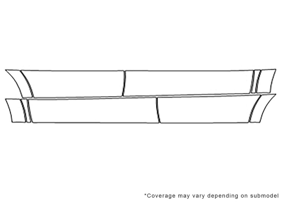 gl-class 3M Clear Bra Door Cup Precut PPF Diagram