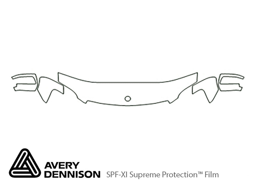 gl-class Avery Dennison Clear Bra Hood Precut PPF Diagram