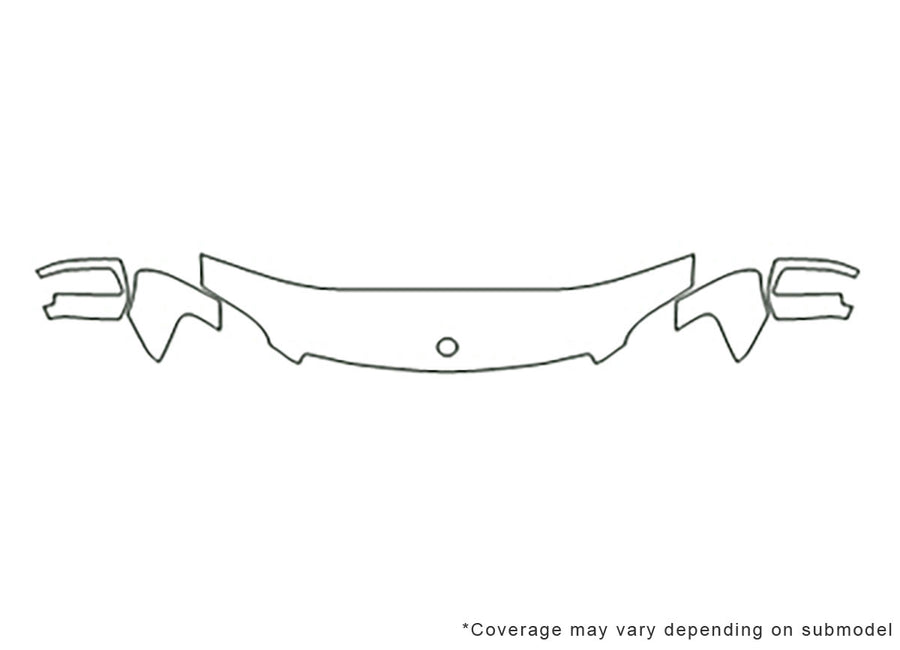 gl-class 3M Clear Bra Hood Precut PPF Diagram