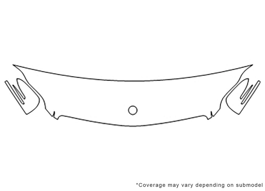 gl-class 3M Clear Bra Hood Precut PPF Diagram