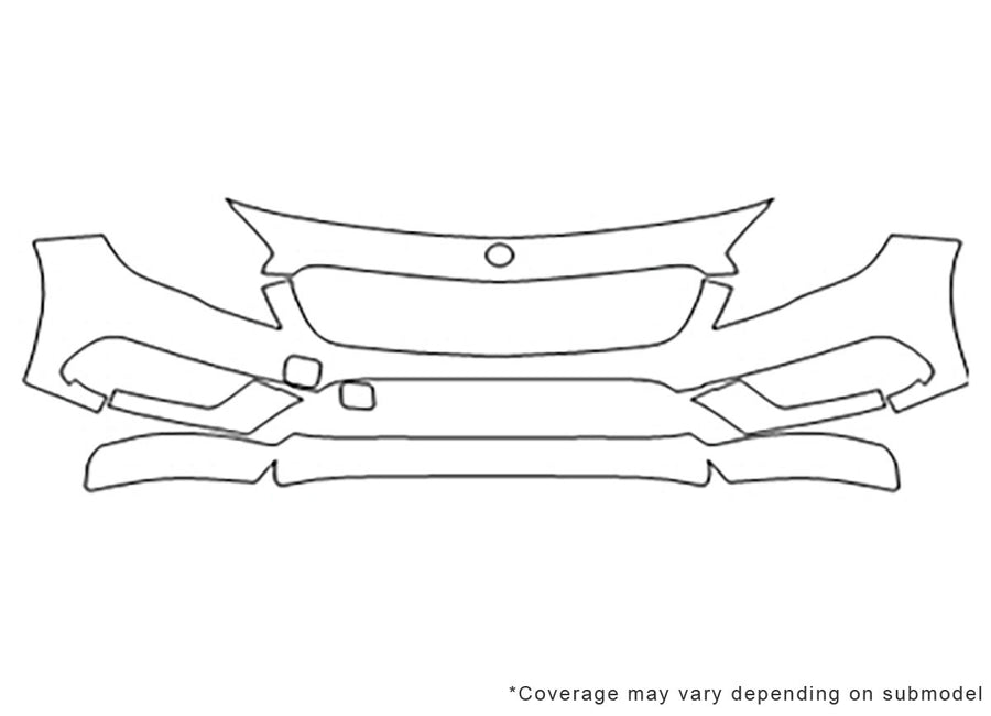 gla-class Avery Dennison Clear Bra Bumper Precut PPF Diagram