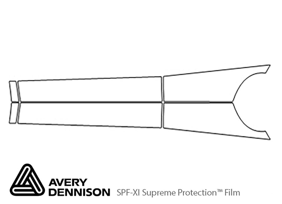 gla-class Avery Dennison Clear Bra Door Cup Precut PPF Diagram