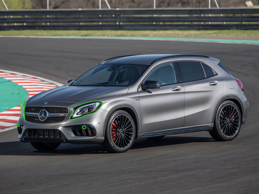 mercedes-benz gla-class 2015-2019 Headlight Protection Installation Location