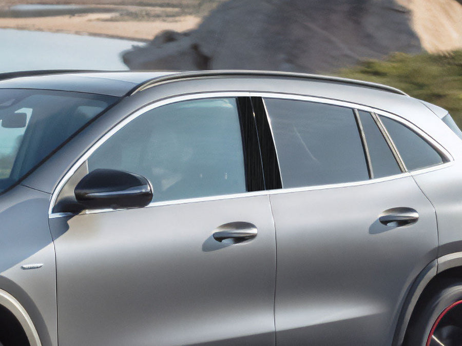 mercedes-benz gla-class 2021-2024 Brushed Aluminum Black Pillar Cover Diagram