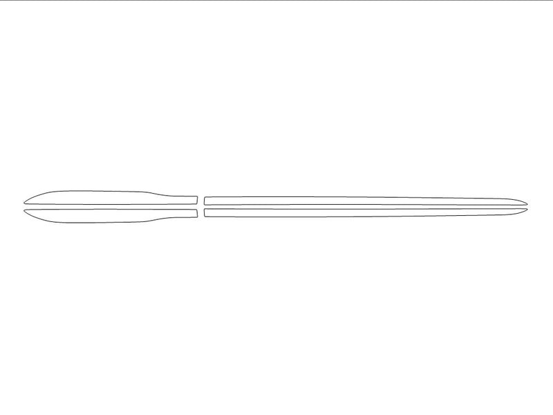 gla-class 3M Clear Bra Door Cup Precut PPF Diagram