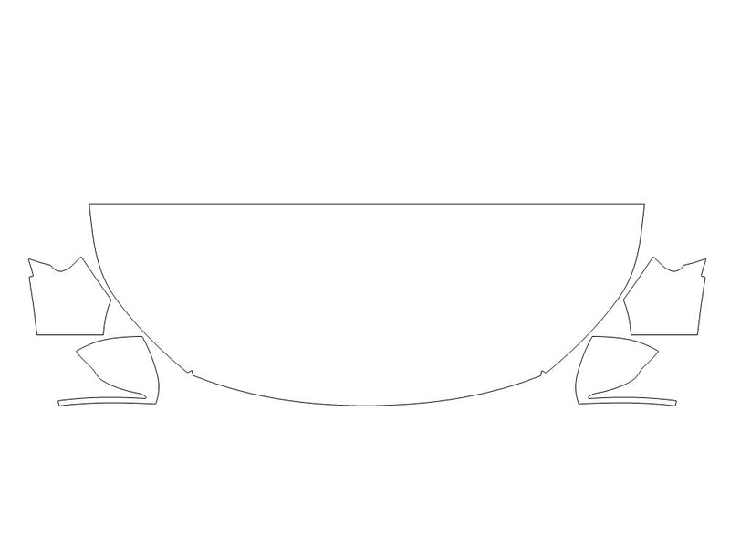glb-class 3M Clear Bra Hood Precut PPF Diagram
