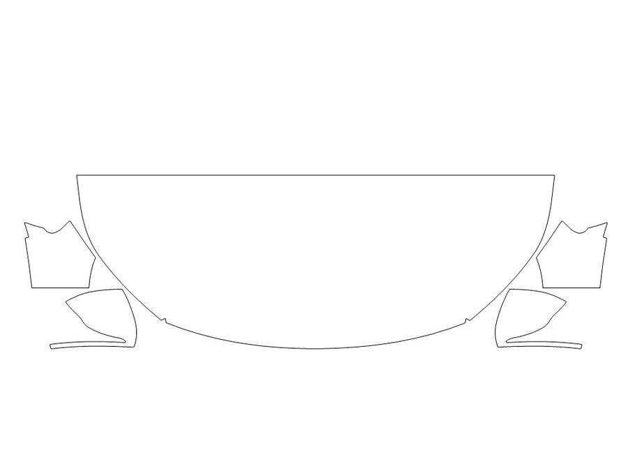 glb-class 3M Clear Bra Hood Precut PPF Diagram