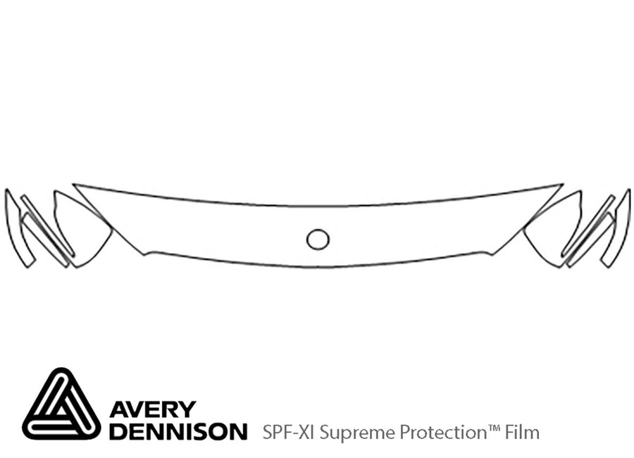 glc-class Avery Dennison Clear Bra Hood Precut PPF Diagram