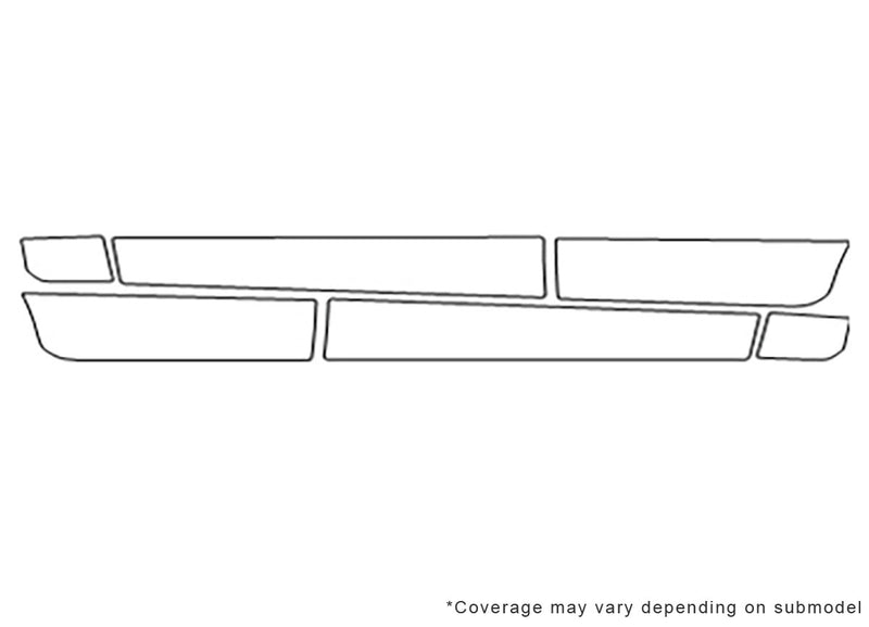 glc-class 3M Clear Bra Door Cup Precut PPF Diagram