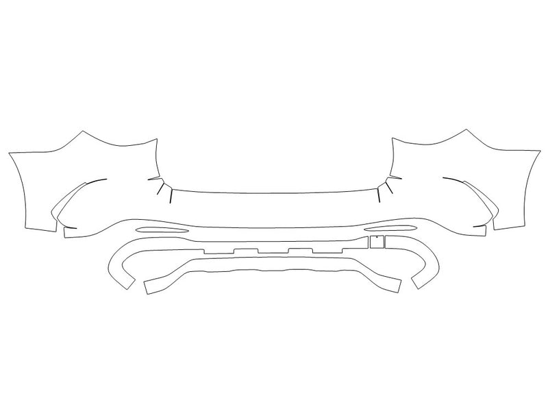 glc-class 3M Clear Bra Bumper Precut PPF Diagram