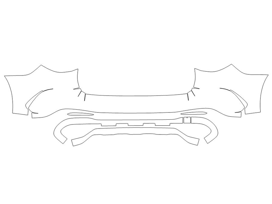 glc-class Avery Dennison Clear Bra Bumper Precut PPF Diagram