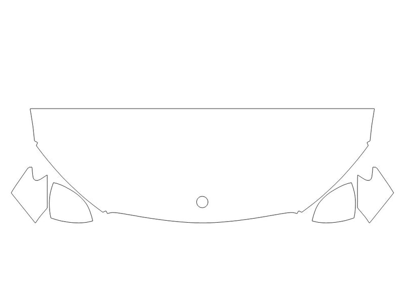 glc-class 3M Clear Bra Hood Precut PPF Diagram