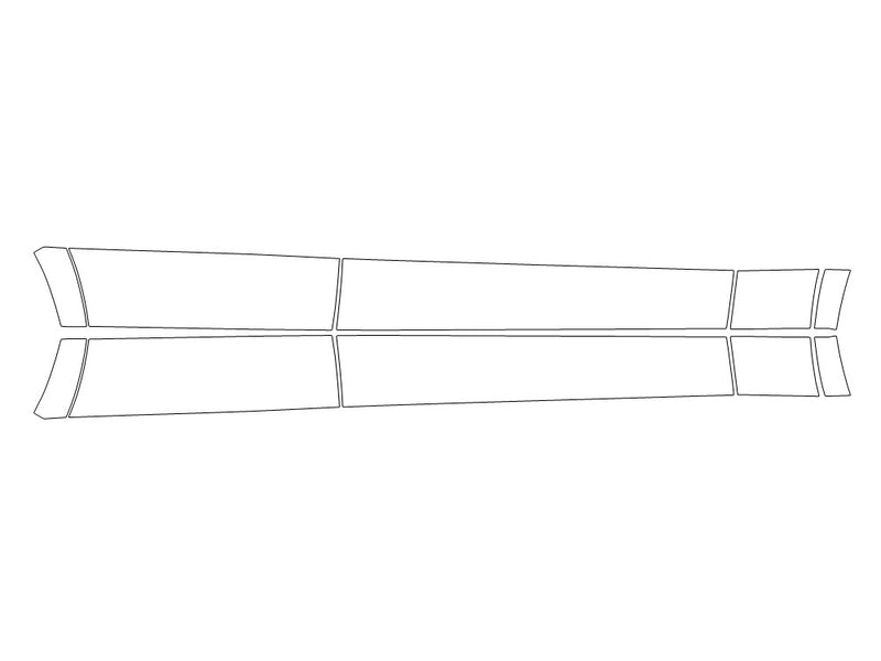 glc-class Avery Dennison Clear Bra Door Cup Precut PPF Diagram