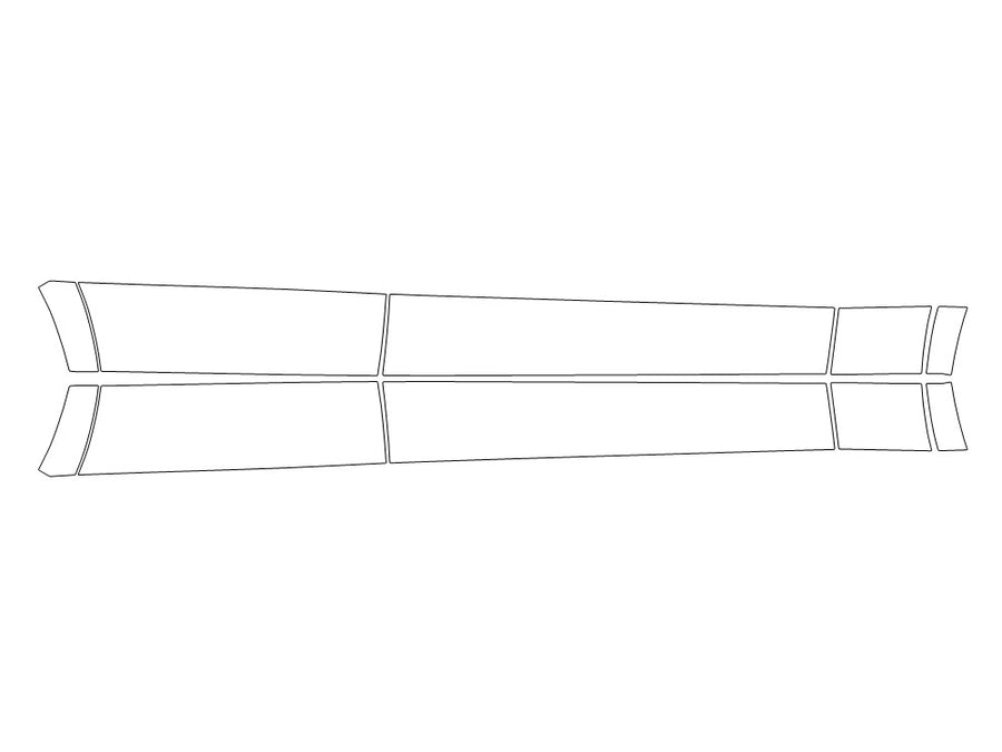 glc-class Avery Dennison Clear Bra Door Cup Precut PPF Diagram