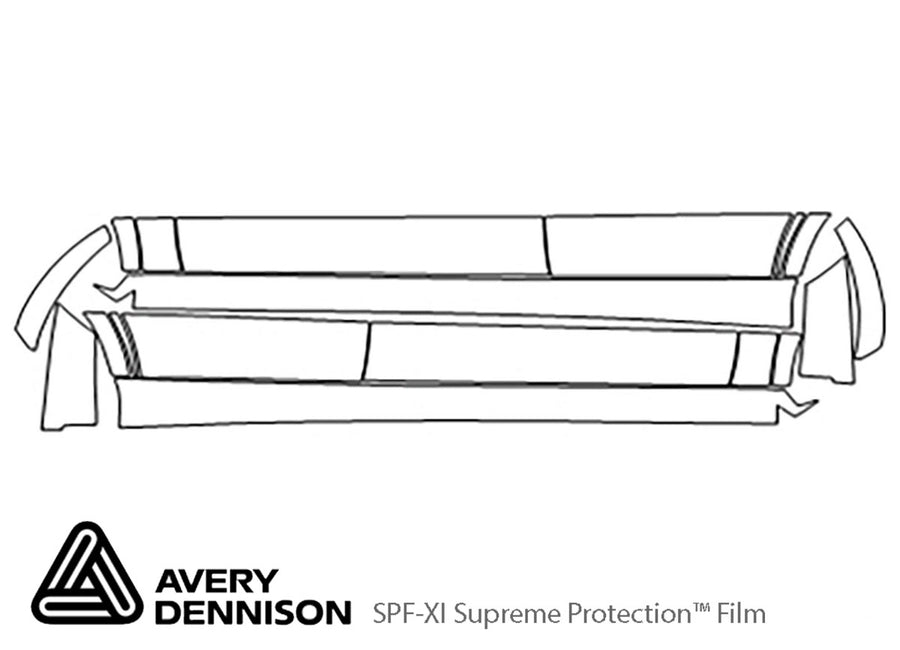 gle-class Avery Dennison Clear Bra Door Cup Precut PPF Diagram
