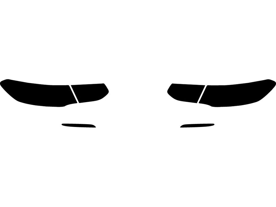 gle-class (coupe) Precut Tail Light Tint Diagram
