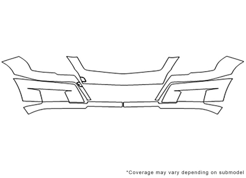 glk-class 3M Clear Bra Bumper Precut PPF Diagram