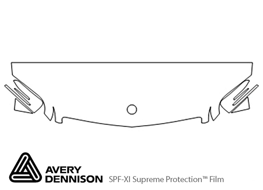 glk-class Avery Dennison Clear Bra Hood Precut PPF Diagram