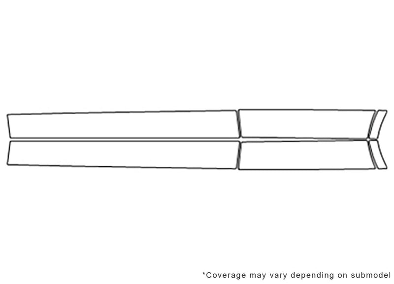 glk-class 3M Clear Bra Door Cup Precut PPF Diagram