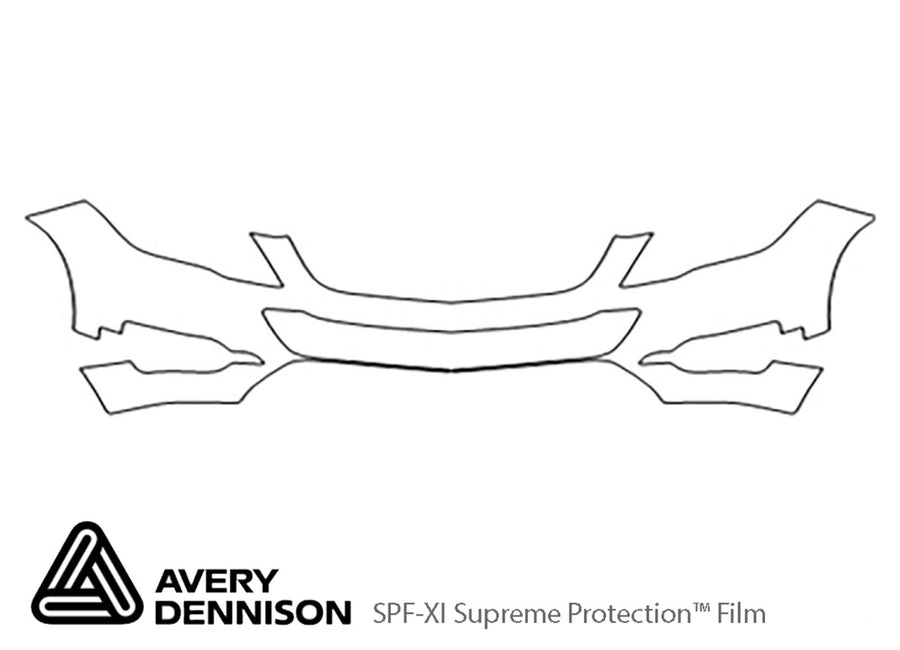 glk-class Avery Dennison Clear Bra Bumper Precut PPF Diagram
