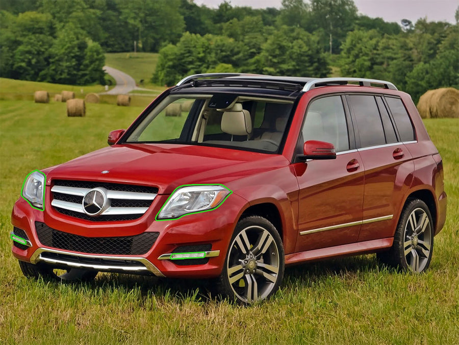 mercedes-benz glk-class 2013-2015 Headlight Protection Installation Location