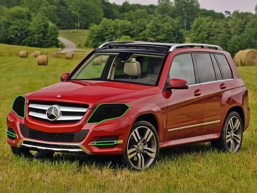 mercedes-benz glk-class 2013-2015 Headlight Tint Location