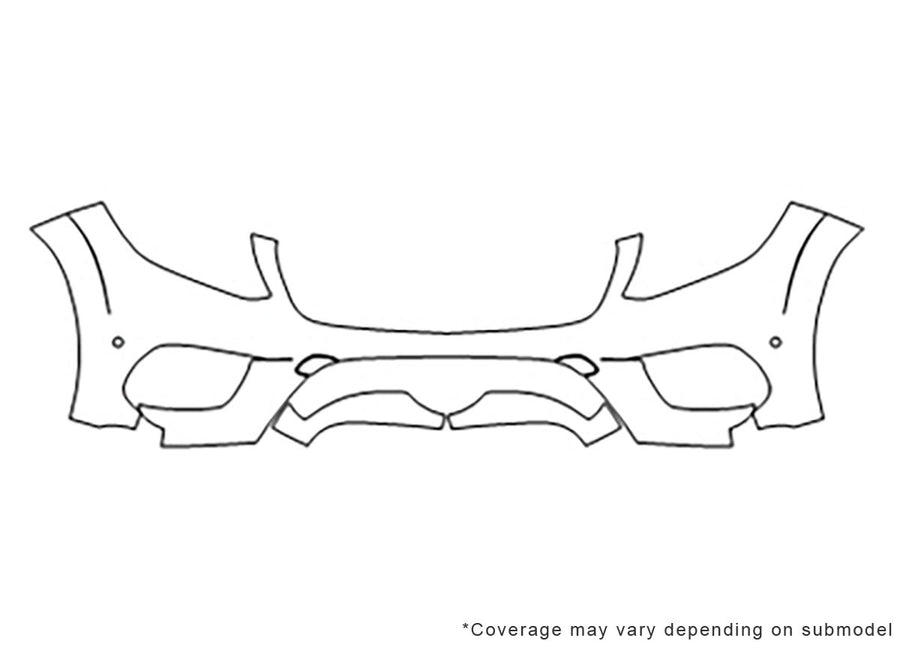 gls-class 3M Clear Bra Bumper Precut PPF Diagram
