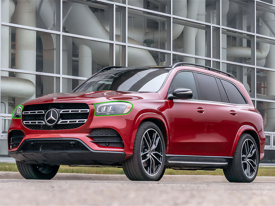 mercedes-benz gls-class 2020-2023 Headlight Protection Installation Location