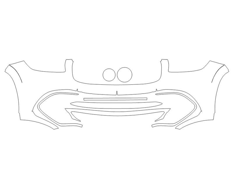 gls-class 3M Clear Bra Bumper Precut PPF Diagram
