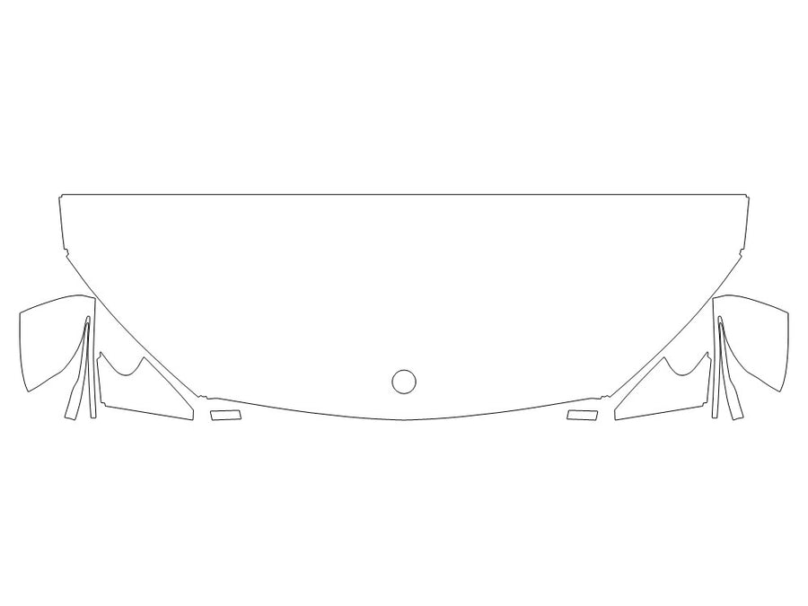 gls-class 3M Clear Bra Hood Precut PPF Diagram