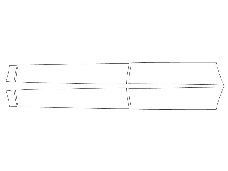 gls-class 3M Clear Bra Door Cup Precut PPF Diagram