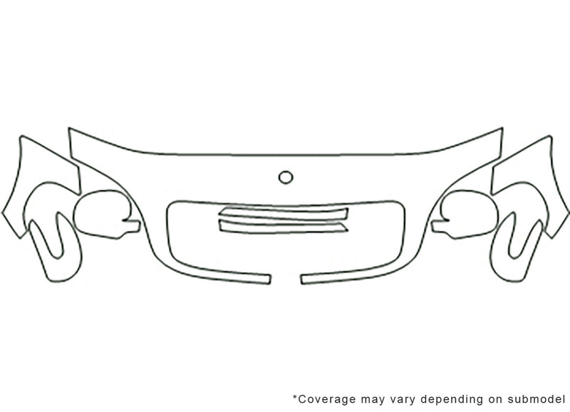 m-class 3M Clear Bra Hood Precut PPF Diagram