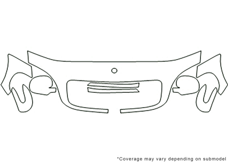 m-class 3M Clear Bra Hood Precut PPF Diagram