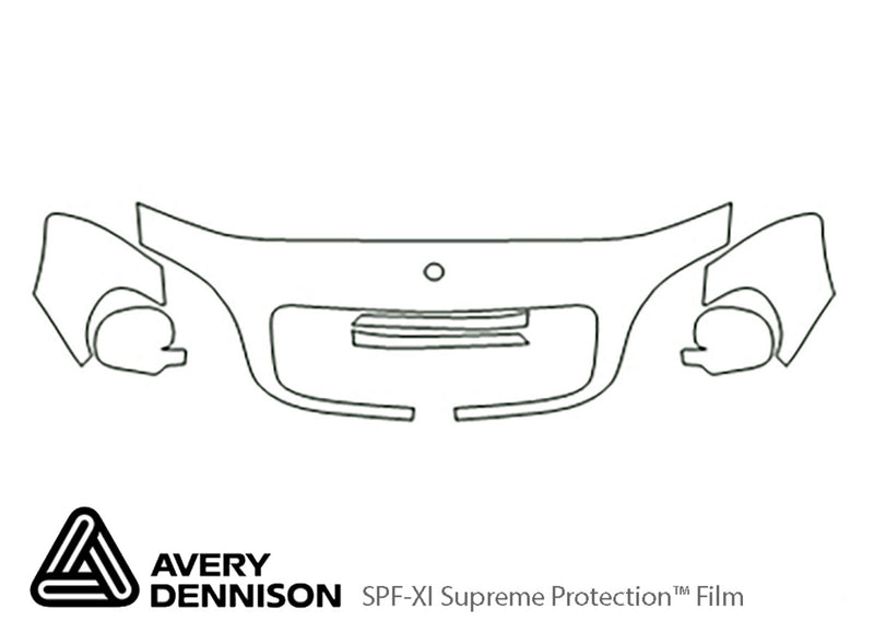 m-class Avery Dennison Clear Bra Hood Precut PPF Diagram