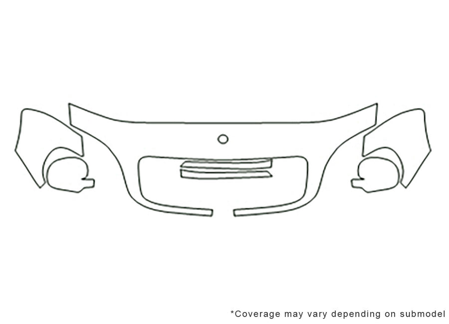 m-class Avery Dennison Clear Bra Hood Precut PPF Diagram